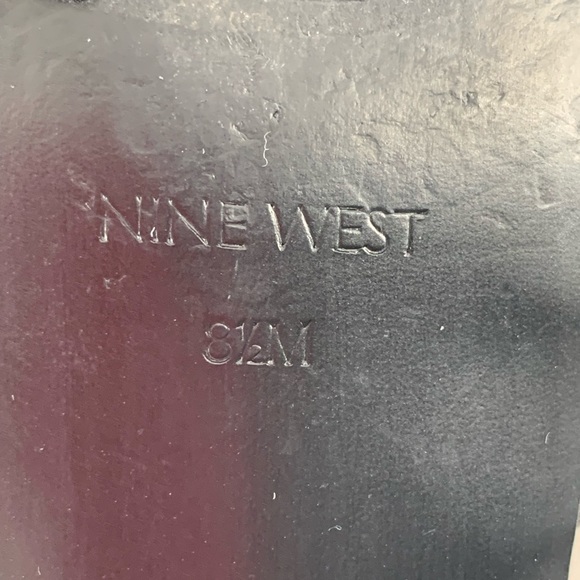 NINE WEST Black Satin Ruffle Prom Cocktail Slides Size 8.5 Medium - Picture 8 of 8